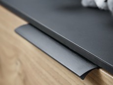 S Maner EDGE STRAIGHT negru mat periat